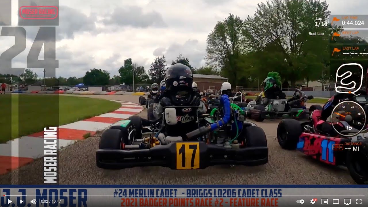 Badger Kart Club Points Race 2 Cadet Final (JJ Moser) YouTube