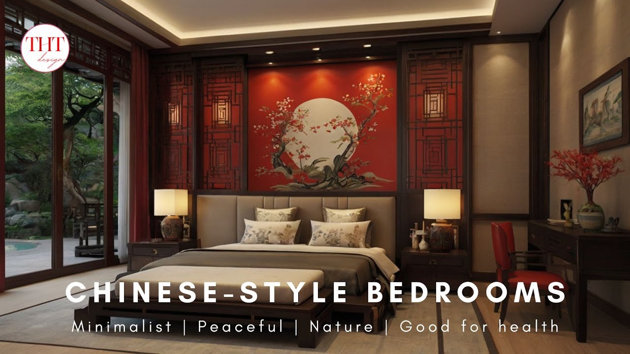 Unique and elegant Chinese style bedroom design - YouTube