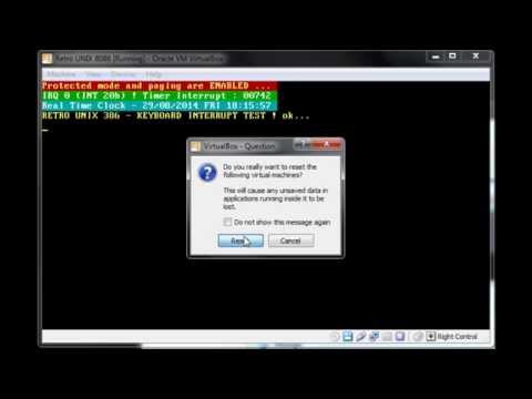 RETRO UNIX 386 - KEYBOARD INTERRUPT TEST