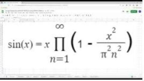 Google Sheets SIN(x) INFINITE PRODUCT SERIES  using ARRAYFORMULA  also used for Excel