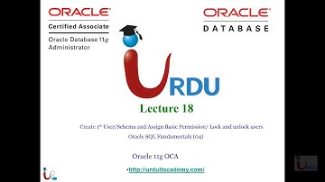 ORACLE OCA 11g Lecture 18 (User and Schema)