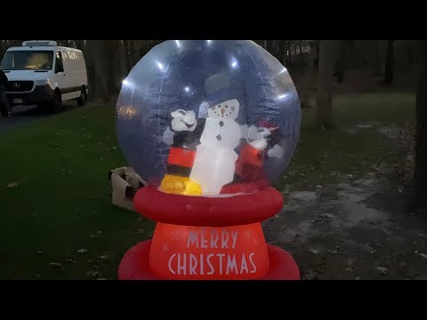 Disney Mickey Christmas Airblown Inflatable Globe With Twinkling Lightshow Review Inflation