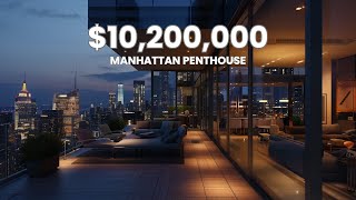 Inside a $10,200,000 Manhattan Penthouse | NYC Luxury Living