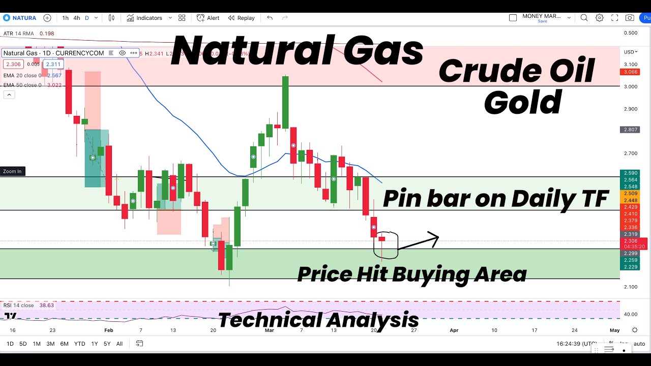 Natural Gas Price hit buying area | Formed Pin bar on DailY TF |Gold ...