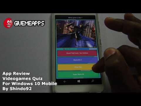 Videogames Quiz Windows 10 Mobile App Review | GiveMeApps