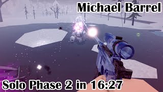 Roblox Michael's Zombies | Solo Michael Barrel Phase 2 Snowfella Speedrun in 16:27