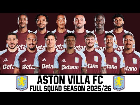 bantai777 x dewikasino88 - ASTON VILLA FC Full Squad Season 2025/26 | Premier League 25/26 | Europa League 25/26