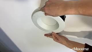Maxxima 5 in. and 6 in. Retrofit Recessed LED Downlight with Smooth Baffle Trim