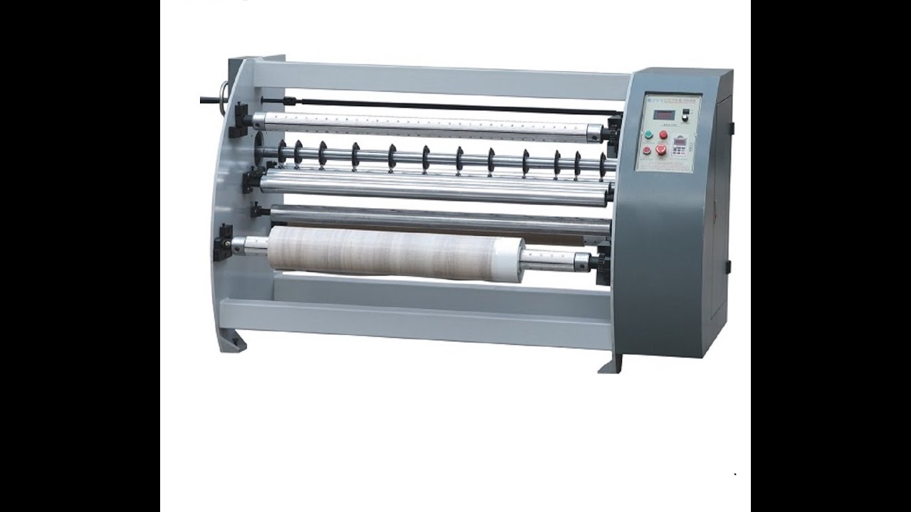 The process of Cutting pvc paper slitting machine