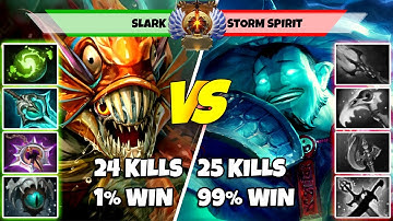 SLARK (Carry) vs STORM SPIRIT (Mid) - Epic Battle Of Divine Rank Dota 2 Players - Z Dota 2
