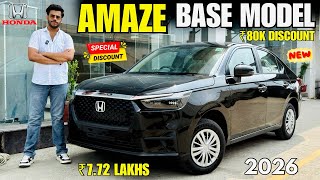 Honda Amaze Base Model 2026 Detailed Review β
Amaze V Base Model 2026 Price & Features π₯