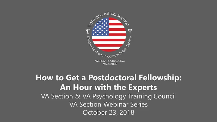 How to Get a VA Postdoctoral Fellowship