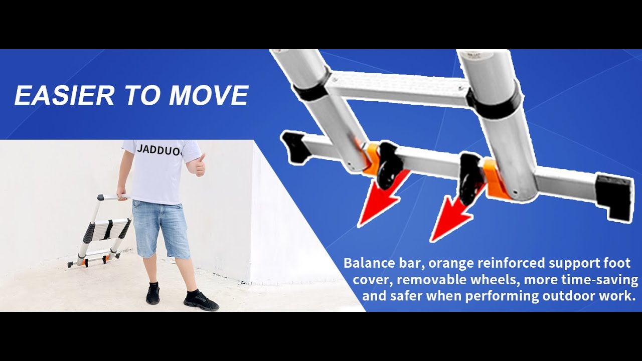 Amazon Ladder Sale/ 21.3FT Telescopic ladder with balance bar