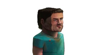 Steve falling with meme sound effects earrape