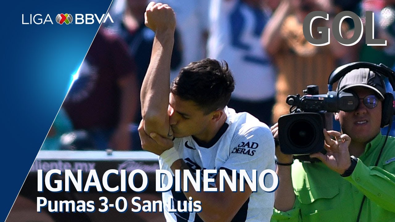 Gol de I. Dinenno | Pumas 3 - 0 Atlético San Luis | Liga BBVA MX - CL ...