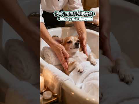小狗在 SPA 被按摩到陶醉！這表情太療癒 🐶💆‍♂️✨Dog Gets a Spa Massageワンちゃんがスパでマッサージ中 강아지가 스파 마사지 받는 순간 #shorts