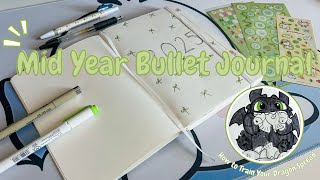 2025 Mid Year Bullet Journal ✨FLIP THROUGH ✨ + July HTTYD Theme
