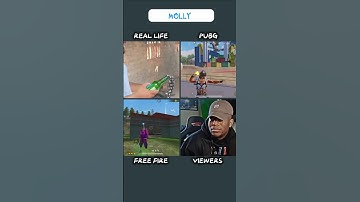 REAL LIFE VS PUBG VS FREE FIRE #pubgmobile #bgmi #freefire