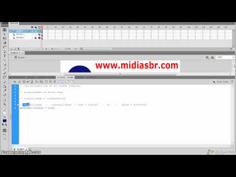 13 propriedade visible e transparencia no movie clip usando action script