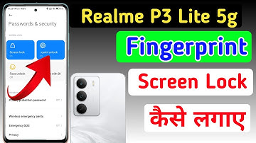 Realme p3 lite 5g fingerprint screen lock | How to set fingerprint lock in Realme p3 lite 5g