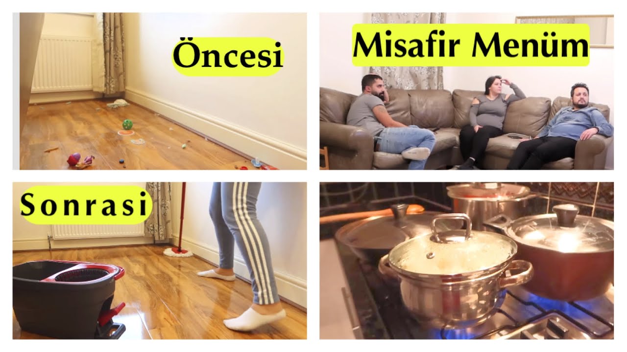 TEMIZLIK VLOG! MISAFIR MENÜM! KOLAY TATLI TARIFI (YENI) GÖRÜMCEM GELDI