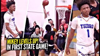 Mikey Williams Levels UP \& TAKES OVER In First STATE Playoff Game! Mikey Hitting CRAZY Pull Ups!