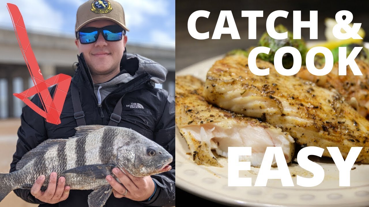 SURF Fishing Florida. Catch and Cook Black Drum! Surf Fishing Jacksonville Florida!
