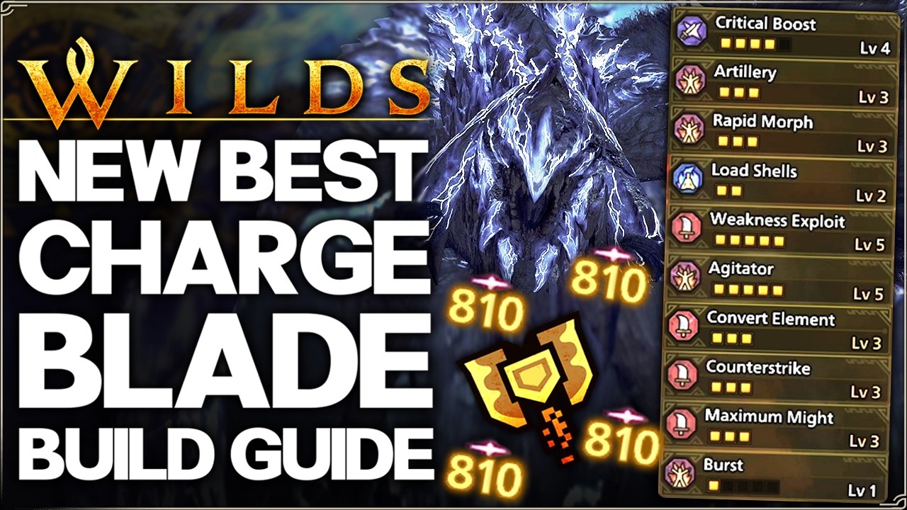 Monster Hunter Wilds - New Best OP Charge Blade Build - Highest Damage Possible - AT Arkveld Guide!