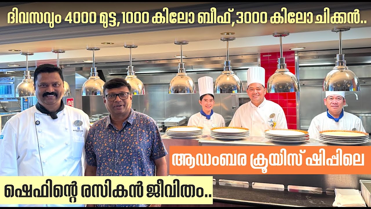 4000 ലധികം യാത്രക്കാരുമായി വിവിധ രാജ്യങ്ങൾ ചുറ്റുന്ന Cruise Ship ലെ എക്സിക്യൂട്ടീവ് ഷെഫിന്റെ ജീവിതം