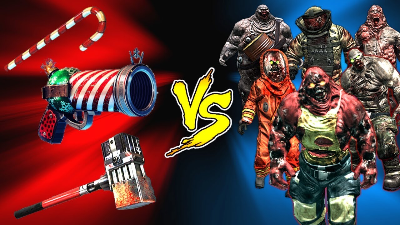 Dead Trigger 2 | All Christmas Weapons vs All Bosses - Lomelvo