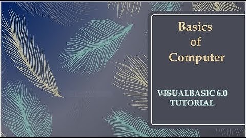 Visual Basic tutorial for beginners 2020 | Basics of computer|Simple 2 Learn