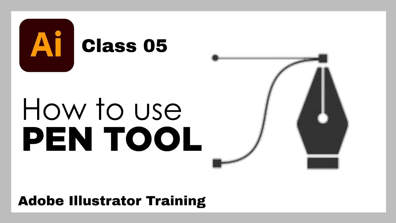 Adobe Illustrator Training Class 05 Pen Tool in English - YouTube