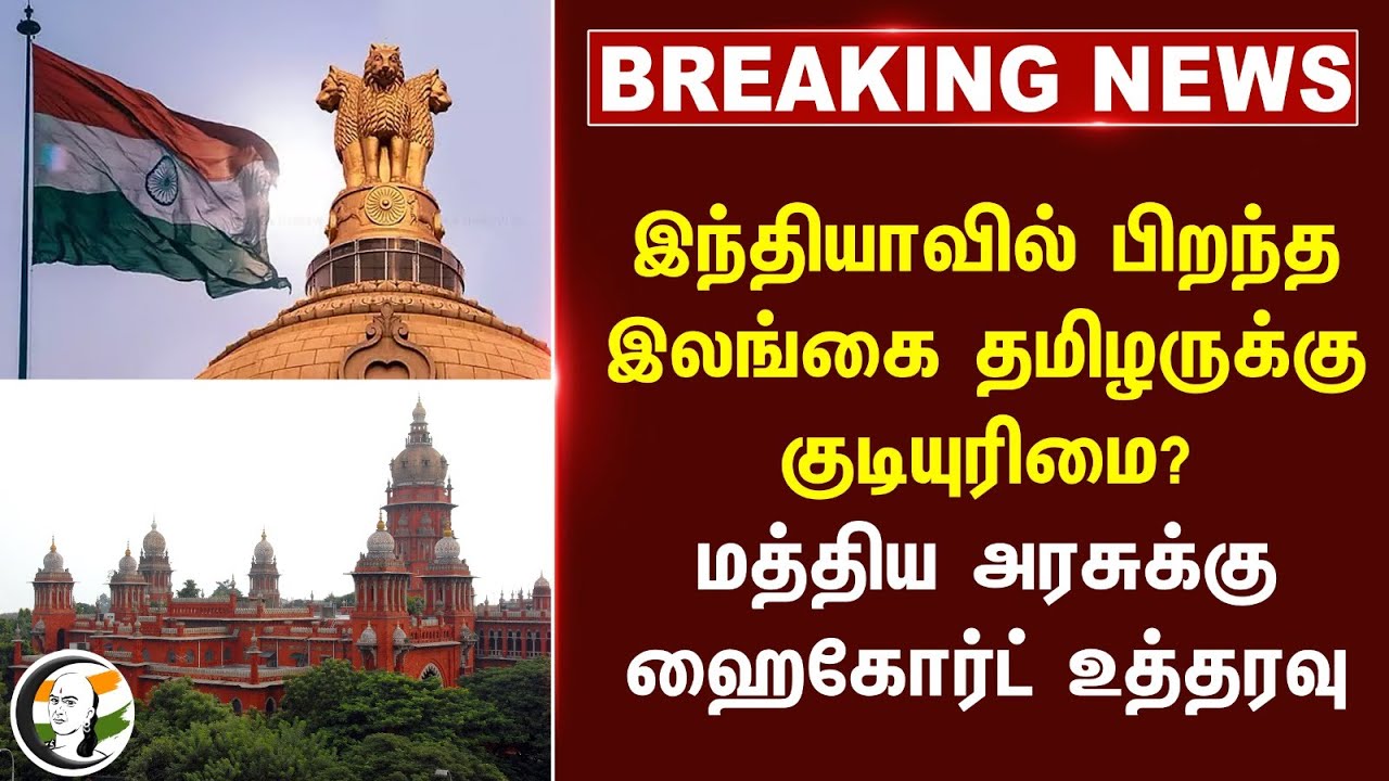 #breakingnews : Central Goverment-க்கு High Court Order | Srilankan Tamil | Citizenship | Tamilnadu