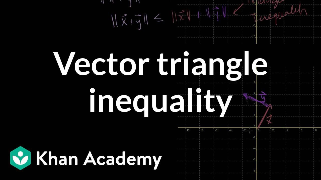 vector หนังสือ  New Update  Vector triangle inequality | Vectors and spaces | Linear Algebra | Khan Academy