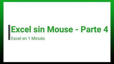Excel sin Mouse - Parte 4 🤖 | Excel en 1 Minuto 📊