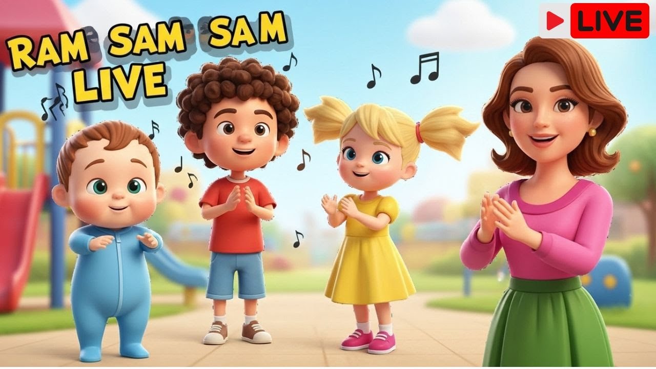 Ram Sam Sam LIVE 🔴 | Fun Action Song for Kids | Nursery Rhymes Live