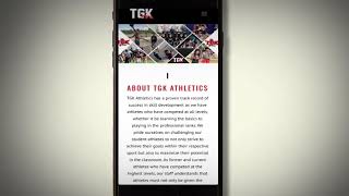 TGK Athletics App Tutorial screenshot 1