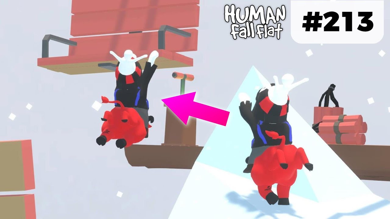 [Human Fall Flat] 213 アイス爆速攻略のリフト跳び移りを解説します! [ヒューマンフォールフラット アイス
