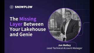The Missing Layer Between Your Lakehouse and Genie: Customer Context with Snowplow