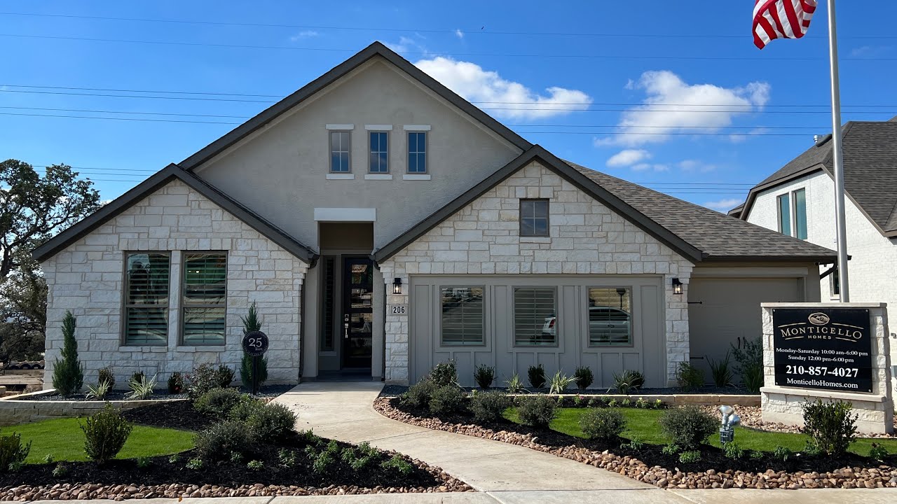 Monticello Homes, New construction, Robertson Plan, Esperanza Community, Boerne Tx
