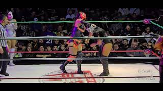 Lady Shani, Estrellita, Lady Pink. Vs las Tóxicas auditorio fausto gutierrez Tijuana #wrestling