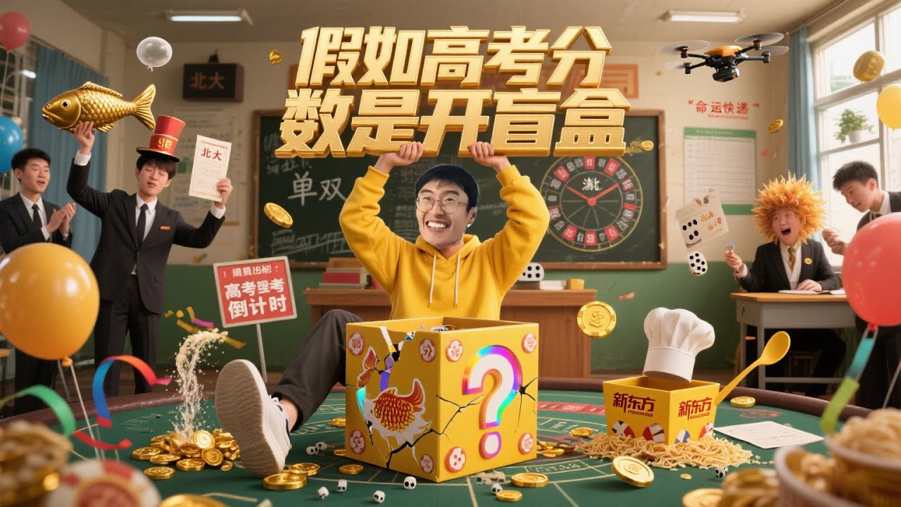 假如高考分数是抽盲盒，学渣也能上名牌大学#搞笑#喜剧#沙雕剧情#爆笑#校园#内容过于真实