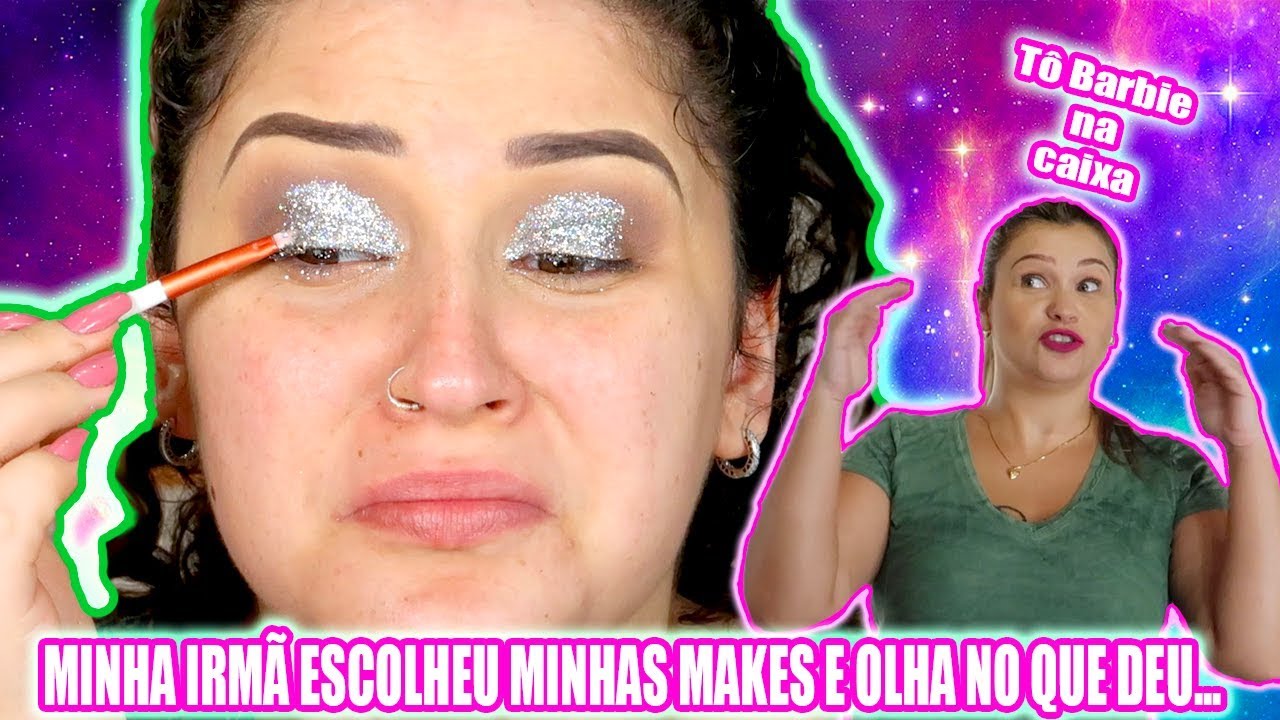 TENTEI FAZER UMA MAKE SÓ COM PRODUTOS QUE MINHA IRMÃ ESCOLHEU! Duda Fernandes