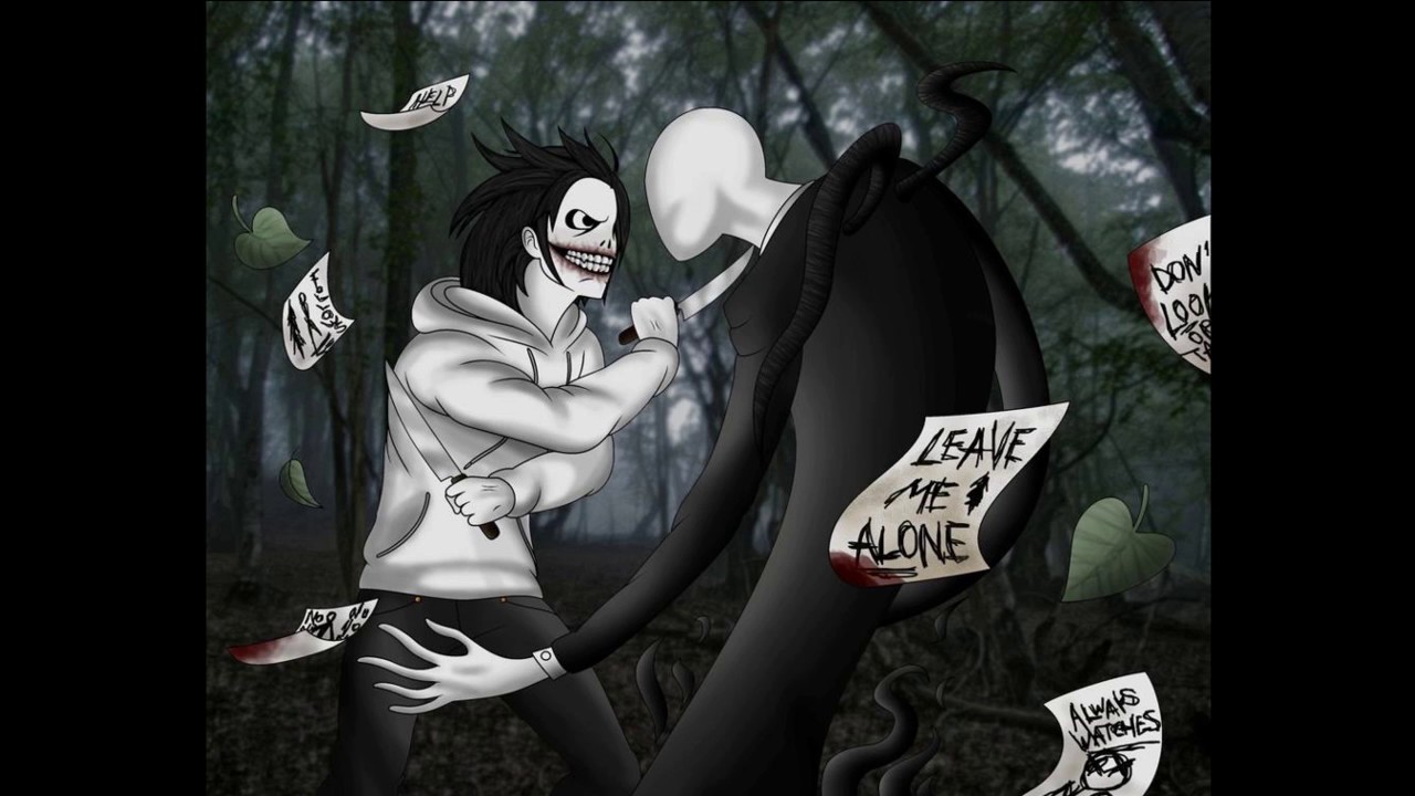 Resultado de imagem para jeff the killer vs slenderman creepypasta