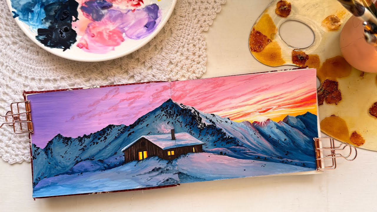 A Quiet Winter Landscape | Slow Painting Process