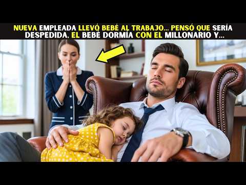Nueva empleada llevó bebé al trabajo… pensó que sería despedida, el bebé dormía con el Millonario y…