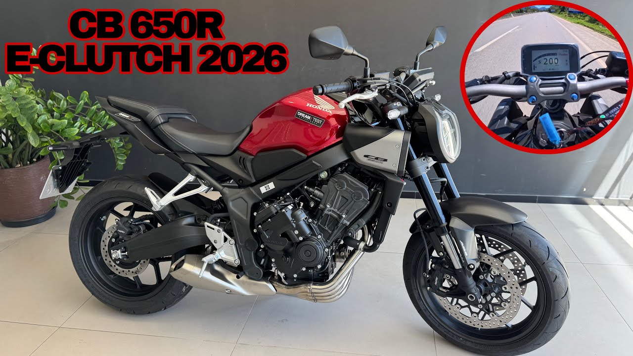 TESTE RIDE NOVA HONDA CB 650R E-CLUTCH 2026 - ESSA TECNOLOGIA VEIO PRA FICAR - CONFORTÁVEL E ESPERTA