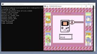 Celebrity Emulating a Pokemon Trade with Generated Link Cable Data Wealth