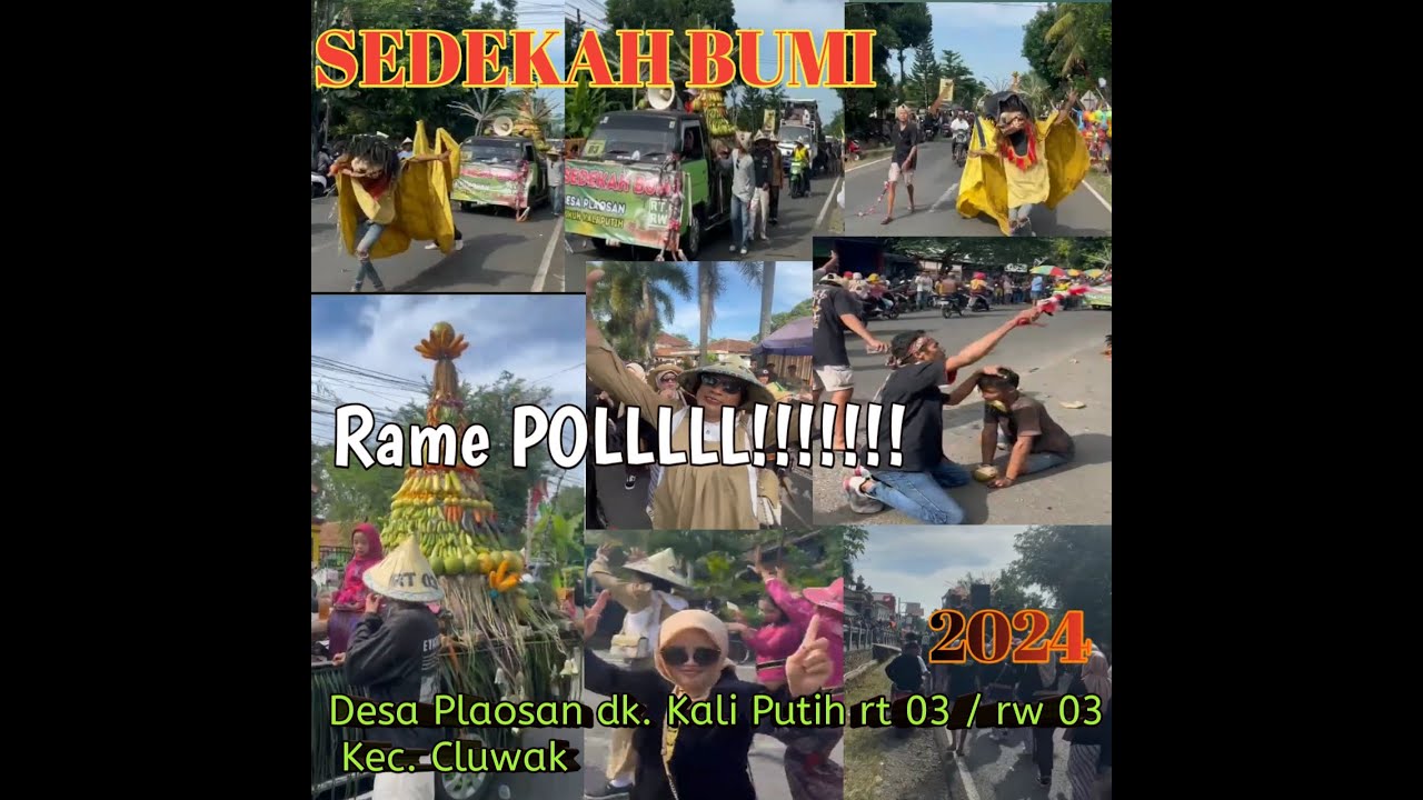 MERIAH !! Kirab sedekah bumi desa Plaosan2024 dan ada tradisi ini di era Modernisasi