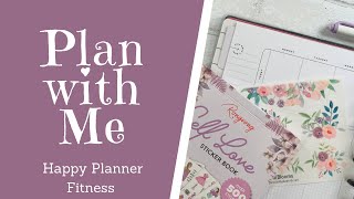 PLAN WITH ME | How I set-up my Happy Planner Fitness Planner Weekly Spread | Before the Pen Spread